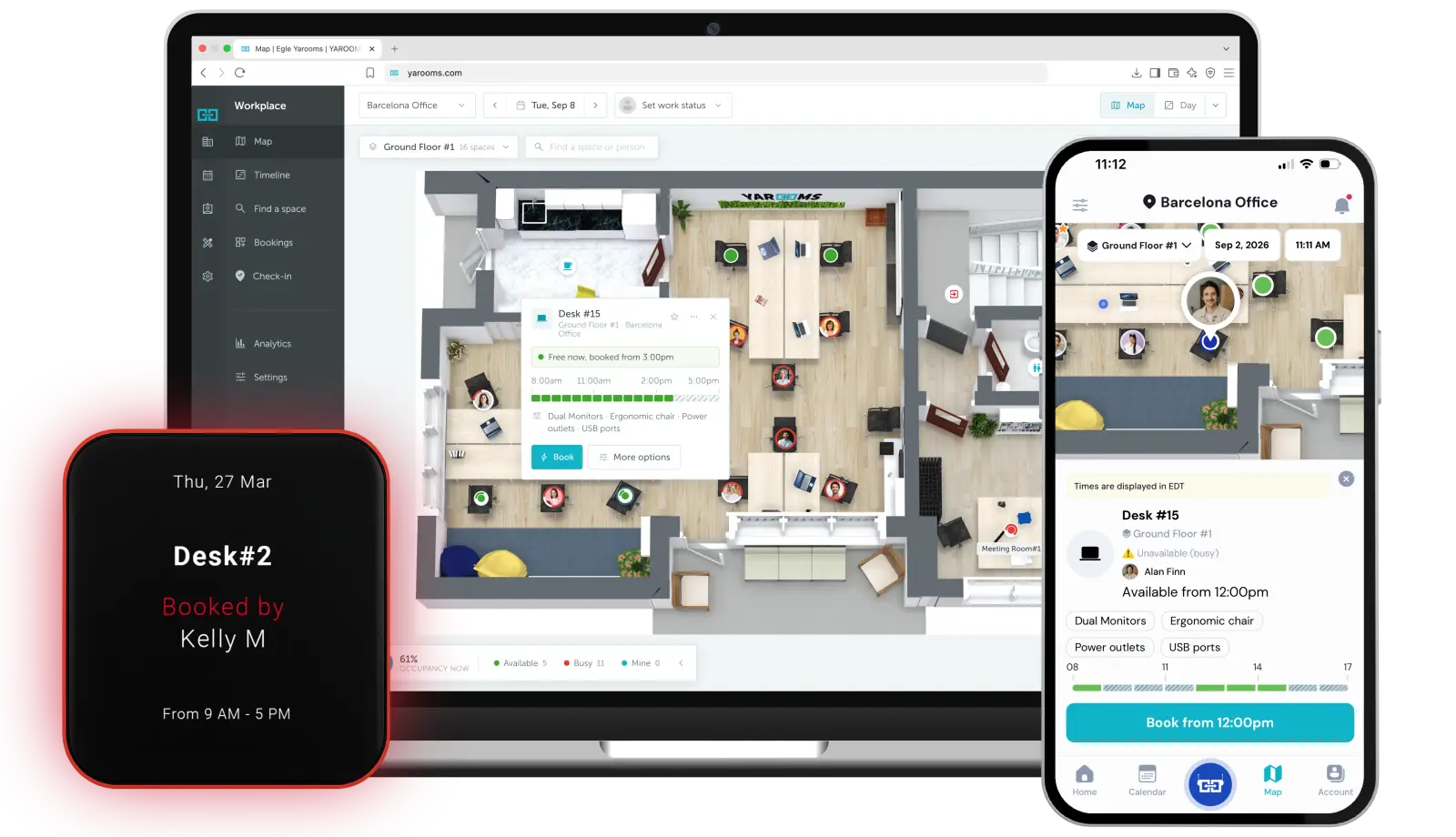 Reserve desks from anywhere