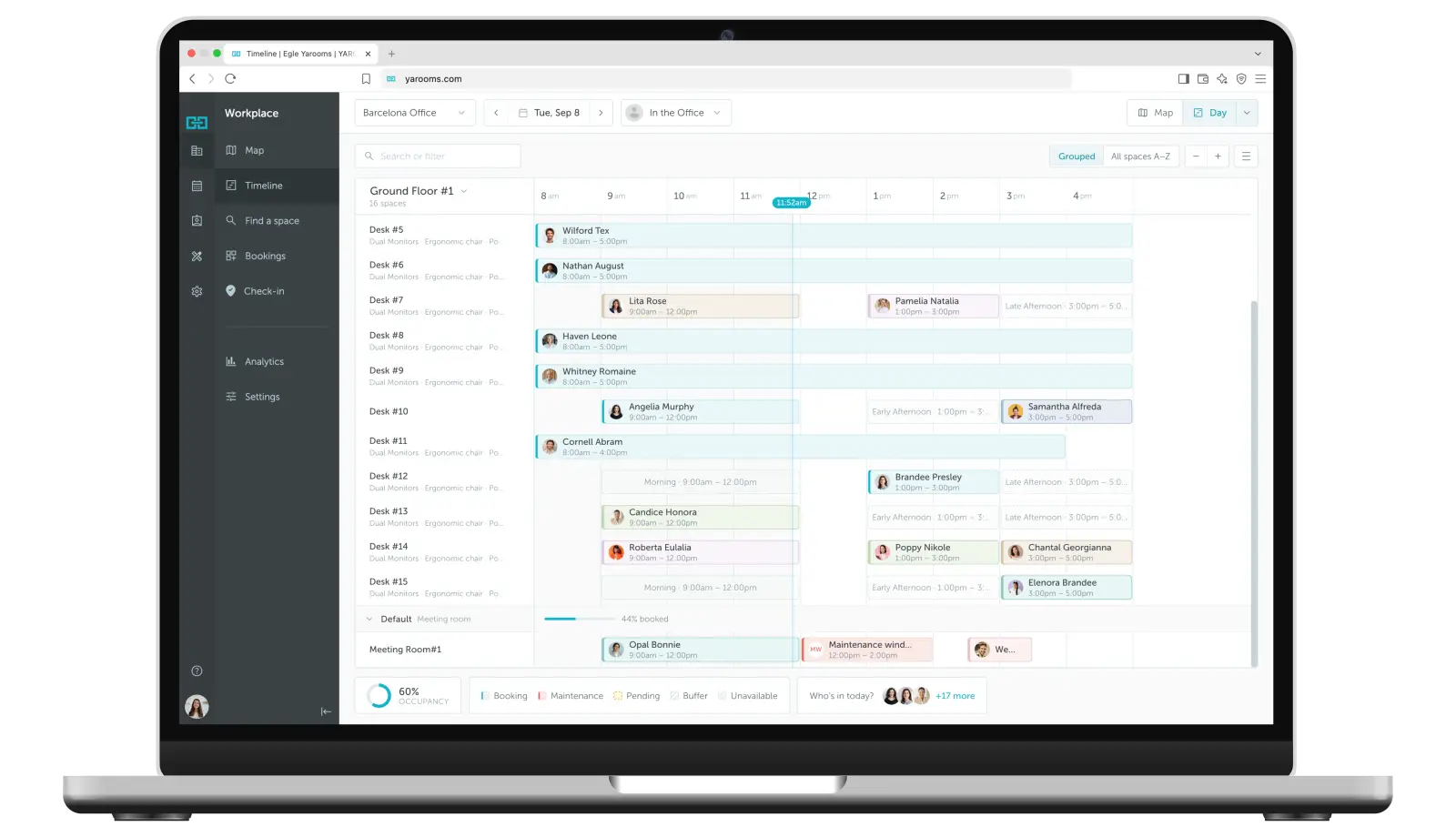 Workspace booking for a streamlined hybrid work environment
