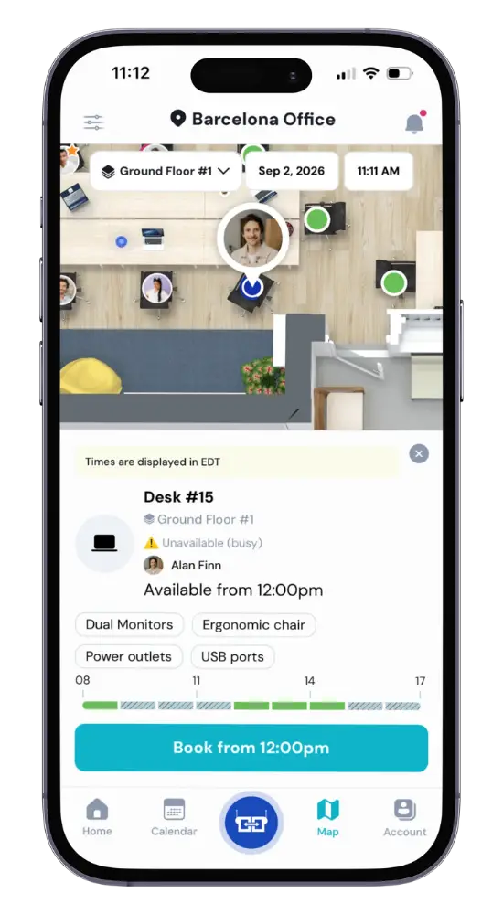 Mobile application for on-the-go scheduling