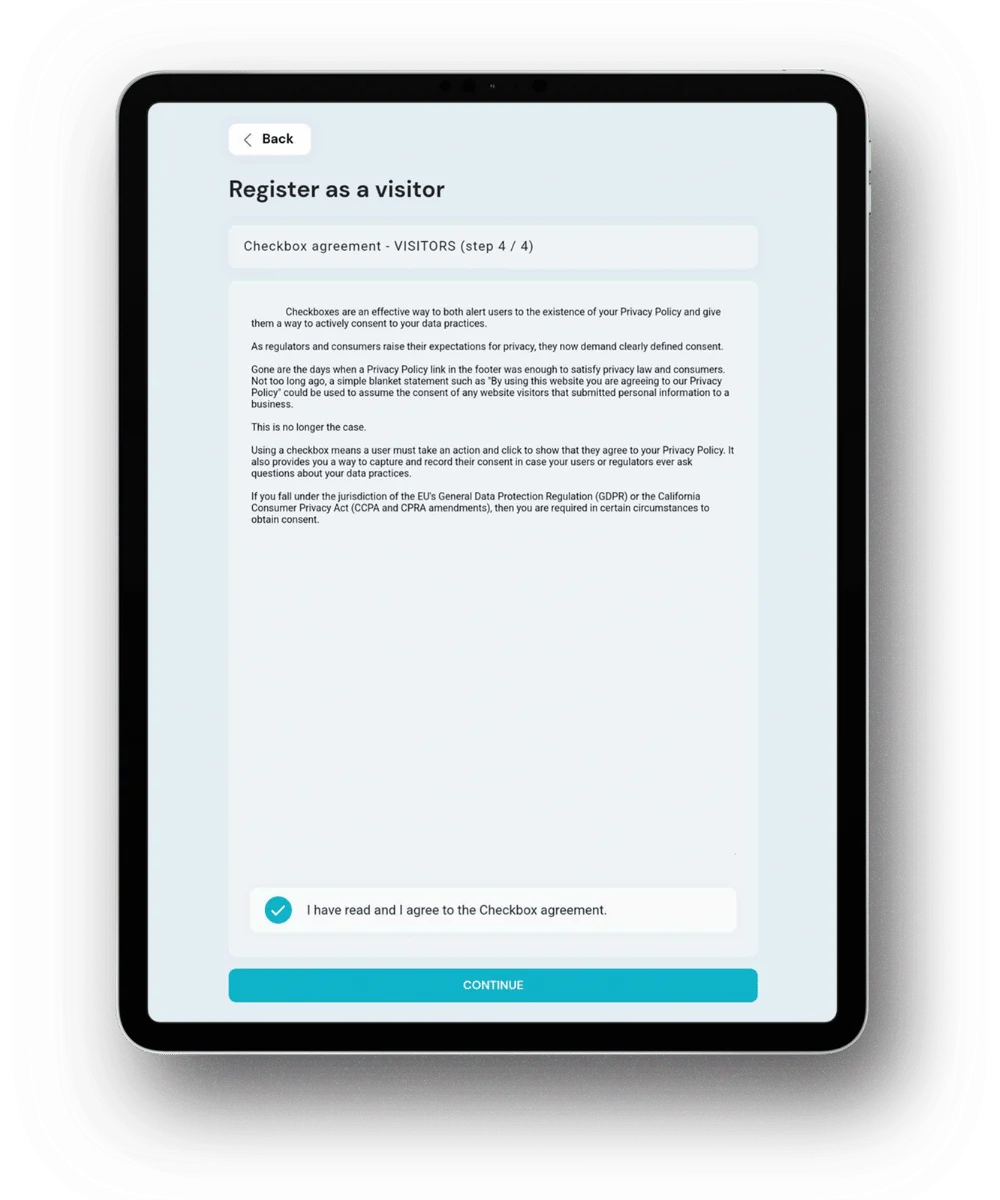 Confirm agreement